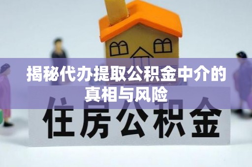 广宁揭秘代办提取公积金中介的真相与风险