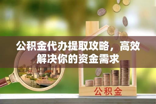 广宁公积金代办提取攻略，高效解决你的资金需求