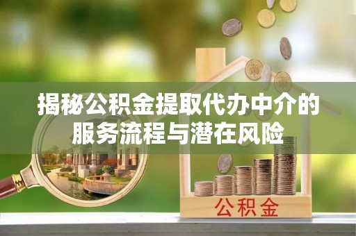 广宁揭秘公积金提取代办中介的服务流程与潜在风险